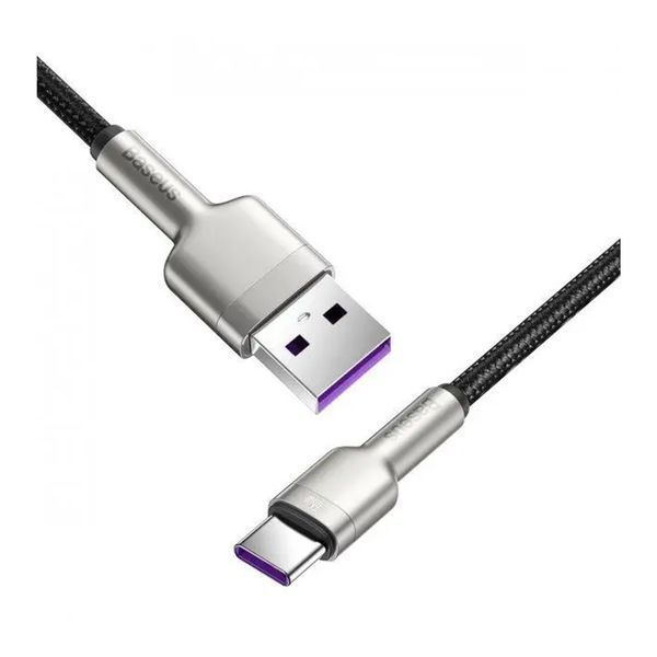 Кабель Baseus Cafule Metal Data Type-C 66W (2m) black 02423 фото