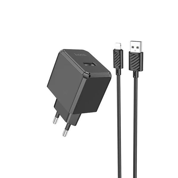 МЗП Hoco CS11А 10.5W/2.1A (1USB) + cable Lightning black 33360 фото