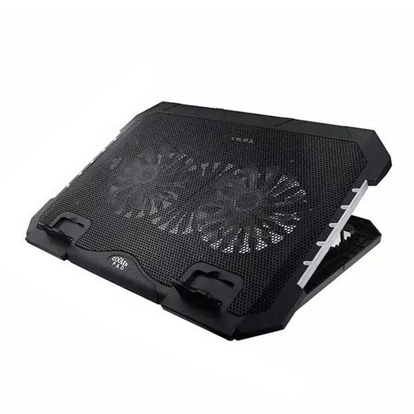 Підставка для ноутбука з охолоджувачем S900 з тримачем телефону black 42234 фото