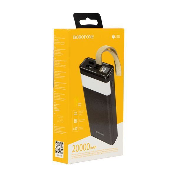 Power bank 30000 mah Borofone J18 Bipow LED Lamp Display black 36265 фото