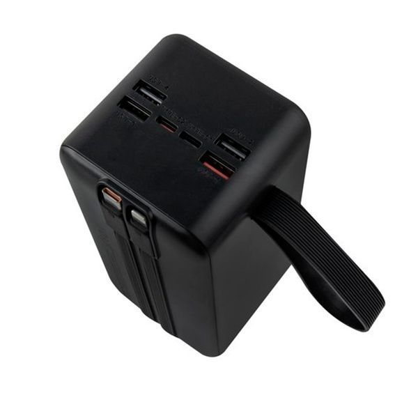 Power bank 50 000 mAh iDragon kpg-502 PD30W Led +cable Type-C/Lightning black 44984 фото