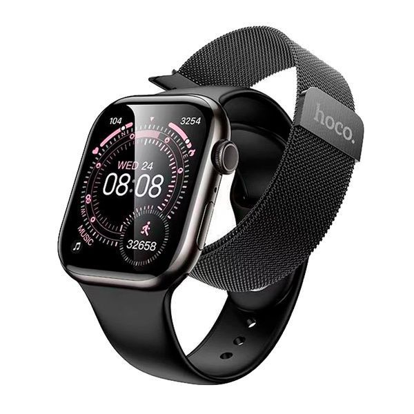 Смарт-годинник Hoco Y42 + 2 ремінці black 46840 фото