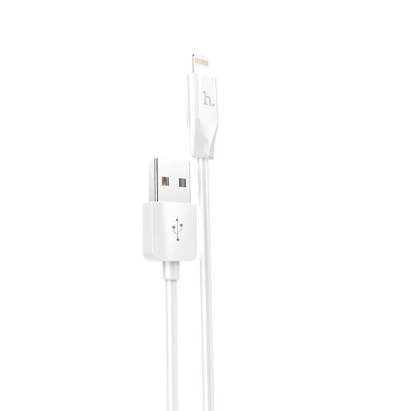 USB Cable Hoco Lightning X1 2.4A 2m white 12975 фото