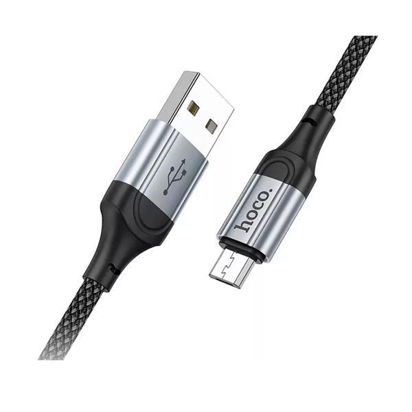USB Cable Hoco Micro usb X102 2.4A 1m black 38435 фото