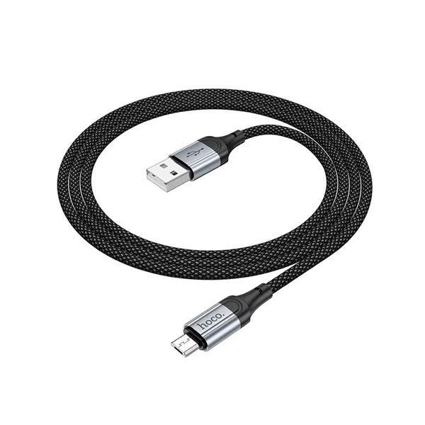 USB Cable Hoco Micro usb X102 2.4A 1m black 38435 фото