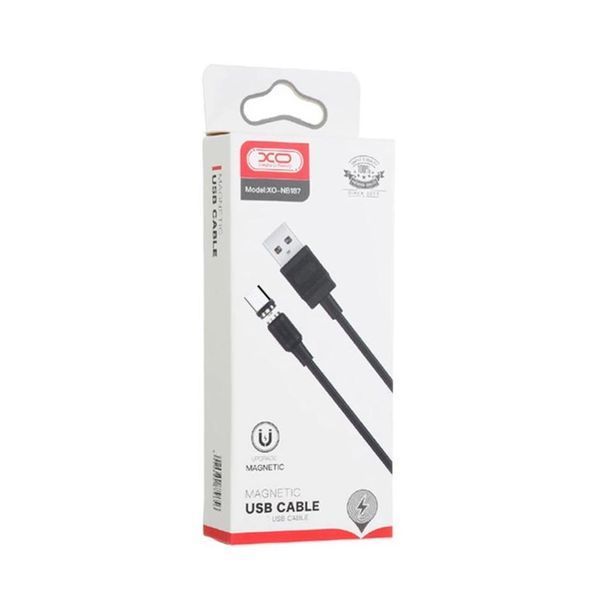 USB Cable XO micro usb NB 187 2.4A 1m магніт black 30682 фото
