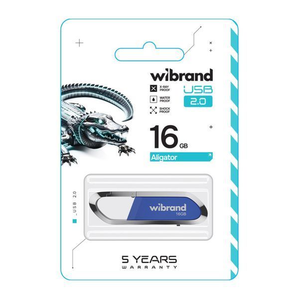 USB Flash 16 GB Wibrand Aligator Blue 25220 фото