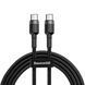 Cable Baseus Cafule Type-C to Type-C PD 2.0 60W (2m) gray/black 46673 фото 2