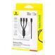 Cable Baseus Silky One-for-Three Fast Charging Type-C to Micro USB+Lightning+Type-C 100W 1.5m black 48288 фото 1
