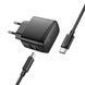 МЗП Hoco CS61A PD 30W/3A QC3.0 (1USB/1USB-C) + cable Type-C to Type C black 42181 фото 4