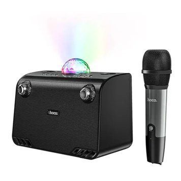 Колонка Bluetooth Hoco BS41 Plus + 2 мікрофон black 35519 фото