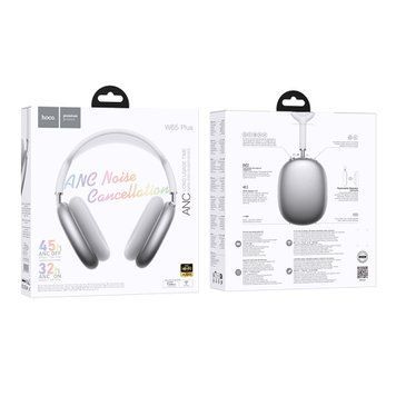 Навушники Big Bluetooth Hoco Apple AirPods W65 Plus silver 41332 фото