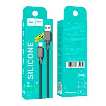 USB Cable Hoco Type-C X101 3A 1m black 45679 фото