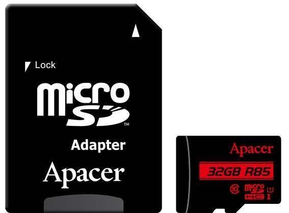 MicroSD 32GB Apacer UHS-1 85R Class 10 + SD adapter 19944 фото