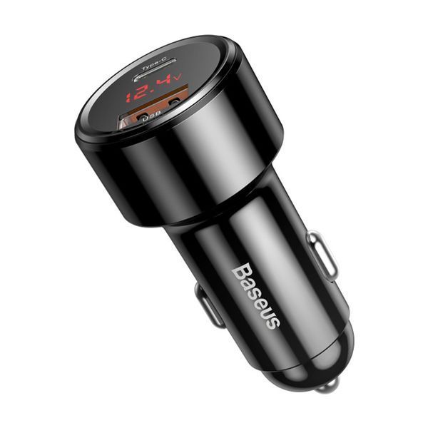 АЗП Baseus Magic Series Digital Display PD 3.0 QC 4.0+ 45W USB + Type-C black 26663 фото