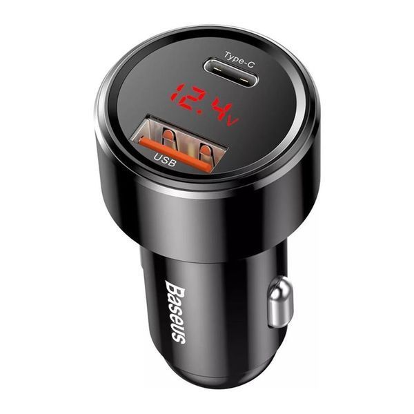 АЗП Baseus Magic Series Digital Display PD 3.0 QC 4.0+ 45W USB + Type-C black 26663 фото