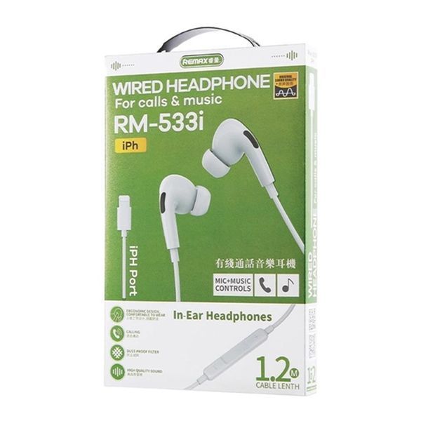 Навушники Bluetooth Remax RM-533 EarPods lighting white 34501 фото