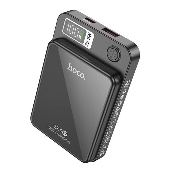 Power bank 10 000 mAh Hoco DB41 T Magnetic PD20W+QC3.0 black 42535 фото