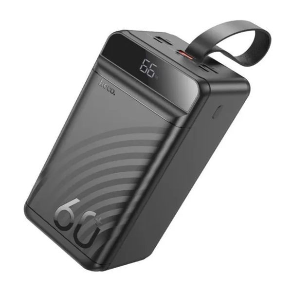 Power bank 60 000 mAh Hoco J123C 22.5W PD20W LED Lamp LED Display black 00077 фото
