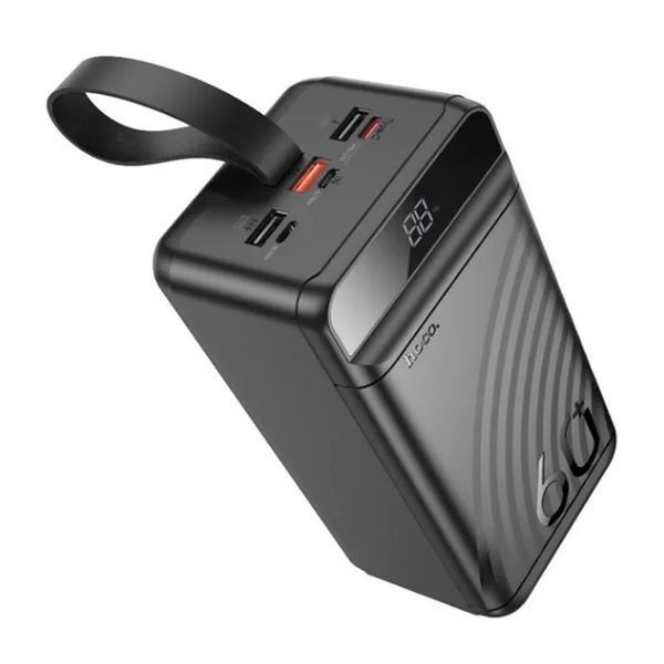 Power bank 60 000 mAh Hoco J123C 22.5W PD20W LED Lamp LED Display black 00077 фото