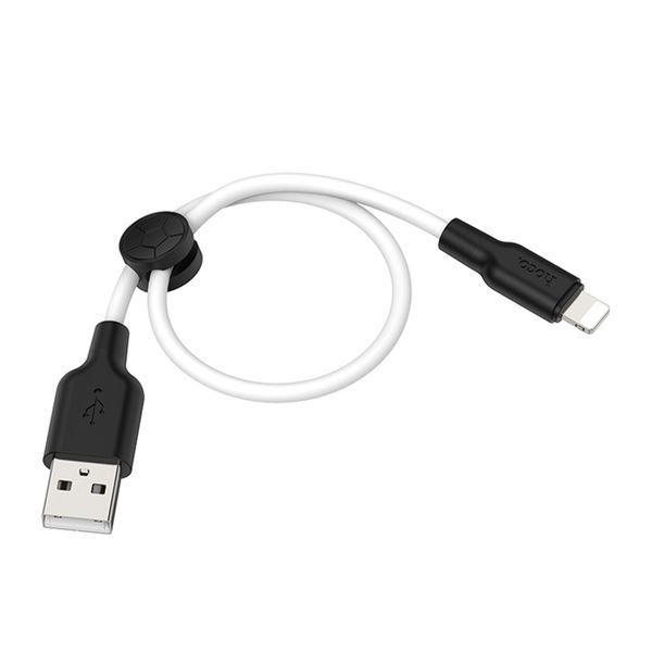 USB Cable Hoco Lightning X21 2.4A 0.25m black-white 21490 фото