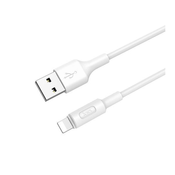 USB Cable Hoco Lightning X25 2A 1m white 24132 фото
