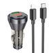 АЗП Hoco NZ12B PD 48W/3A QC3.0 (1USB-1USB-C) LED + cable Type-C to Lightning black 37870 фото 1