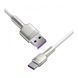 USB Cable Baseus Cafule Metal Data Type-C 66W (2m) white 02426 фото 2