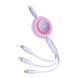 Кабель Baseus Bright Mirror 2 Series 3-in-1 (Micro USB+Lightning+Type-C) 100W (1.1m) purple 00524 фото 1