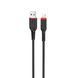 USB Cable Hoco Lightning X27 2.4A 1m black 34062 фото 2