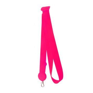 Ремiнець-стрічка з карабiном для смартфона pink neon 04547 фото