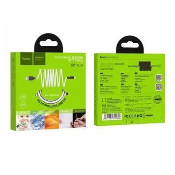USB Cable Hoco Lightning X21 2.4A 1m white 19791 фото
