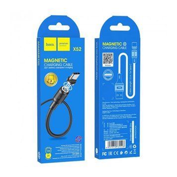 USB Cable Hoco Type-C X52 магніт 3A 1m black 23884 фото