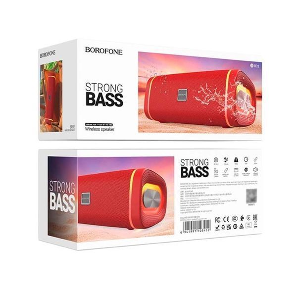 Колонка Bluetooth Borofone BR32 red 37447 фото