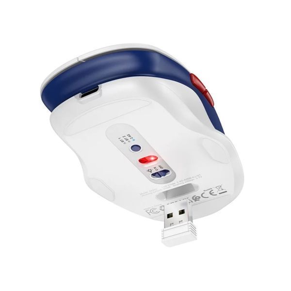 Мишка Bluetooth Hoco GM40 white з вбудованим акумулятором 18152 фото
