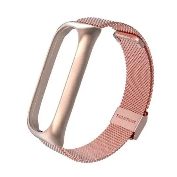 Ремінець Xiaomi Mi Band 3/4 combined Steel-Carbon fiber pink sand 33088 фото