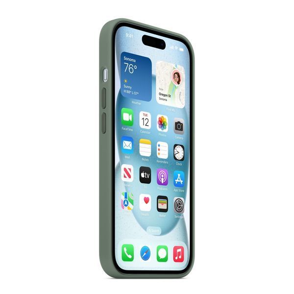 Silicone case iPhone 15 Pro Max with MagSafe cypress 33697 фото