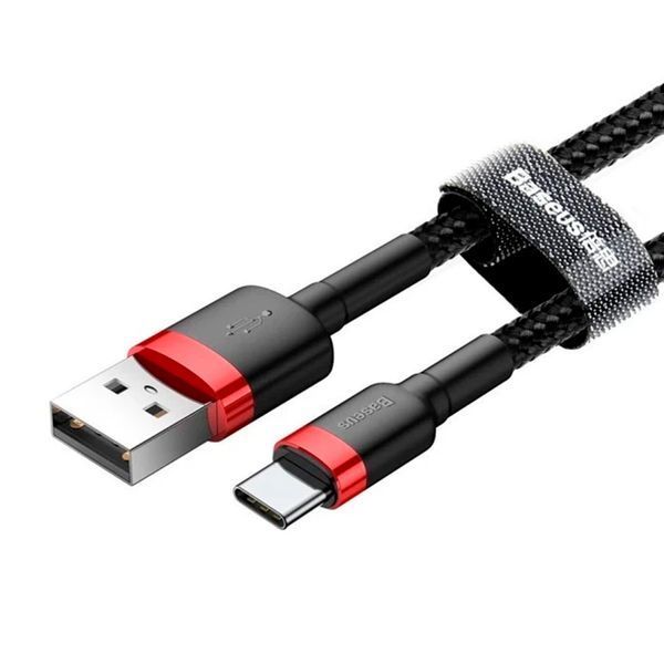 USB Cable Baseus Cafule Type-C 2A (2m) red/black 46674 фото
