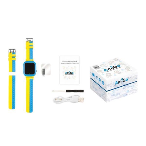 Дитячий годинник AmiGo GO 004 Splashproof Blue -Yellow UA 32504 фото