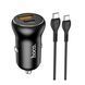 АЗП Hoco NZ5 PD 30WQC3.0 (1USB-1Usb-C) + cable Type-C-Type-C black 30843 фото 2