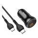 АЗП Hoco NZ5 PD 30WQC3.0 (1USB-1Usb-C) + cable Type-C-Type-C black 30843 фото 3