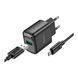 МЗП Hoco C140А 18W/3A + cable Micro black 37294 фото 2
