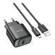 МЗП Hoco C140А 18W/3A + cable Micro black 37294 фото 3