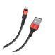 USB Cable Hoco Lightning X26 2A 1m black-red 19962 фото 2