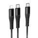 USB Cable Hoco X123 2 in 1 Type-C/Lightning to Type-C 1m black 44463 фото 5