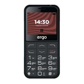 Телефон Ergo R231 Black UA 03251 фото