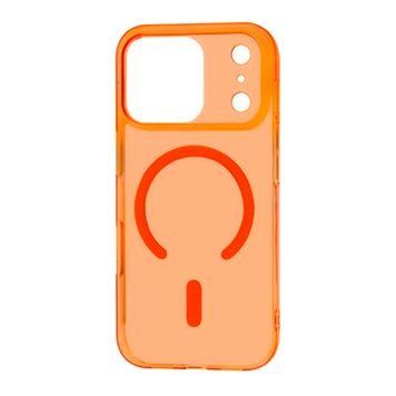 Накладка iPhone 17 Pro Max Fibra Clear Case Full Camera with MagSafe orange 47214 фото
