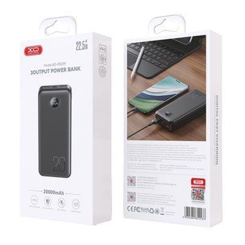 Power bank 20 000 mAh XO PR239 20W QC3.0 22.5W Display black 44261 фото