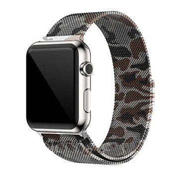 Ремінець Apple watch 38/40mm Milanese Loop army brown 40797 фото