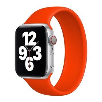 Ремінець Apple watch 42/44/45mm silicone hot orange 34714 фото